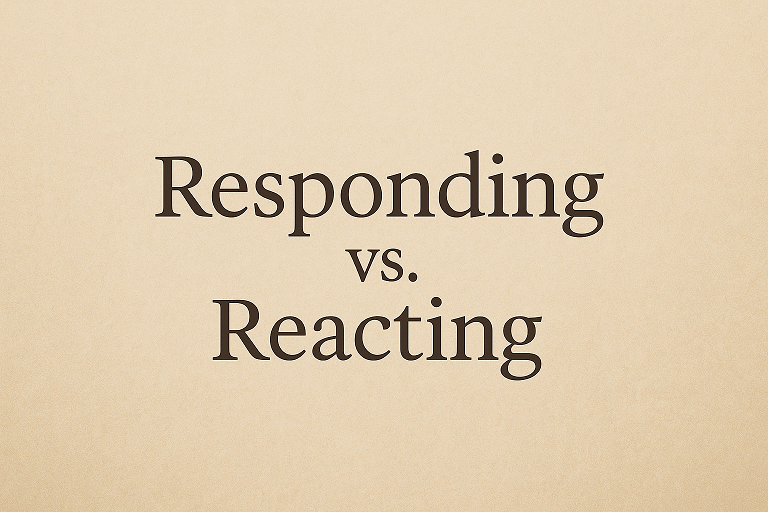Responding vs. Reacting: The Quiet Discipline That Defines Greatness